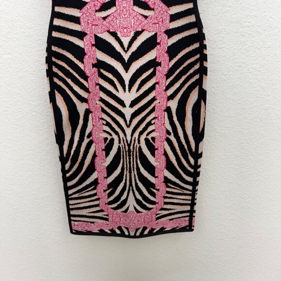 Herve Leger Art Print Knit Bodycon Sleeveless Dress Womens sz Small Nicki Minaj - Picture 5 of 9